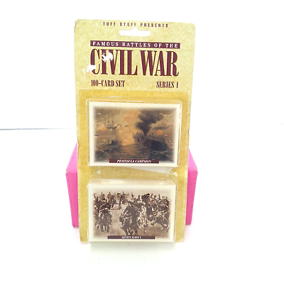 #ad Vintage 1991 Famous Battles Of The Civil War 100 Card Set Series 1 Sealed Set $17.05