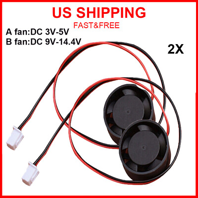 #ad 2pcs DC 5 12V 2510 Brushless Cooling Fan 13800RPM Quiet Large Air Volume Fan NEW $9.88