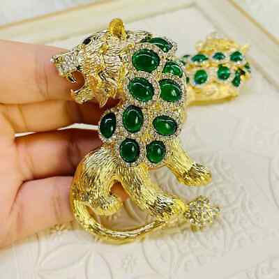 #ad Glazed Rhinestones Antique Lion Brooches The King Animal Brooch Pin Gifts $6.83