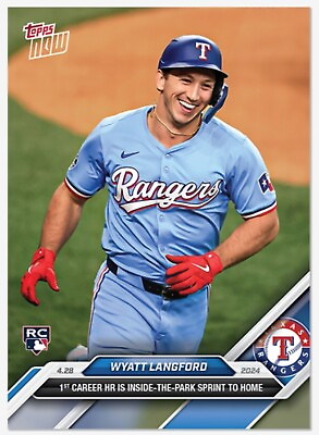 #ad Wyatt Langford 2024 MLB TOPPS NOW Card 132 RC 1st Career Homerun *Presale* $6.49