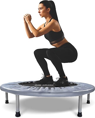 #ad 38quot; Foldable Mini Trampoline Fitness Trampoline with Safety Pad $49.98