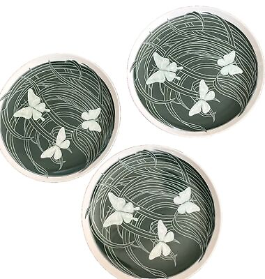 #ad Neiman Marcus Set Of 3 Butterfly 8” Salad Desert Plates Vintage Japan $24.50