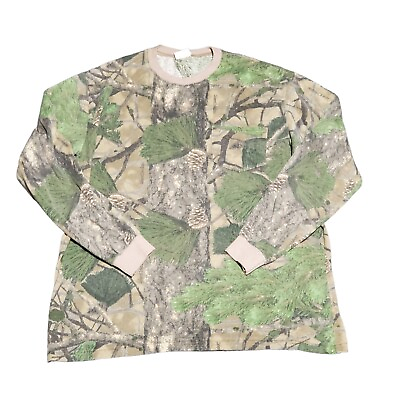 #ad Vintage Shape Shifter 1990s Camouflage Long Sleeve Shirt Size Large Sz L Patt 3 $18.99
