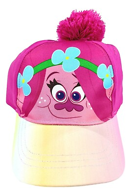 #ad Trolls Hat Toddler Girls Poppy World Tour Baseball Cap Pink Snapback Cute Gift $13.38