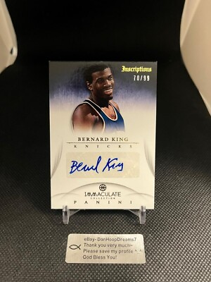 #ad 2012 13 Panini Immaculate Collection Inscriptions AUTO BERNARD KING #70 99 $38.67