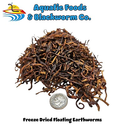 #ad Earthworms Freeze Dried Floating for Large Fish Pond Fish Turtles Reptiles $9.99