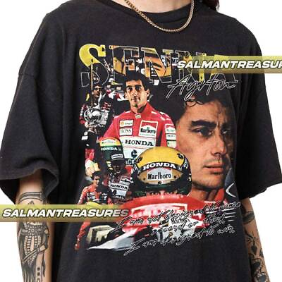 #ad Ayrton Senna Unisex Softstyle T Shirt Full Size S 5XL. $24.99