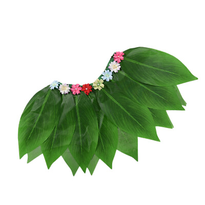 #ad Hawaiian Leaf Skirt Tropical Dancer Skirt Hawaiian Costume Girls $16.40