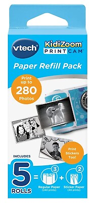 #ad VTech KidiZoom Printcam Paper Refill Pack 5 Rolls Per Pack $8.95