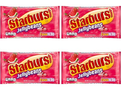 #ad Starburst Jelly Beans FaveReds Easter 4 Bags 14 oz. Each Expires 07 2024 $21.00