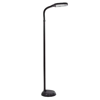 #ad 73 inch Natural Sunlight Floor Lamp with Bendable Neck Black $37.39