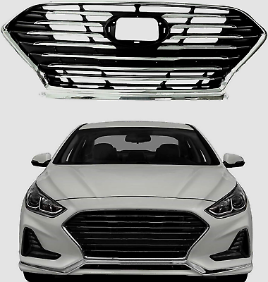 #ad For 2018 2019 2020 Hyundai Sonata Front Bumper Grill Grille Replacement Chrome $60.99