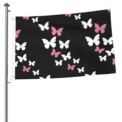 #ad Butterfly Flag Outdoor Advertising Banner 2x3 Ft $18.94