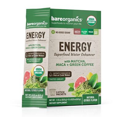 #ad Energy Superfood Drink Mix Organic Energy 5 Sticks $14.66