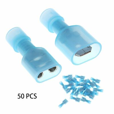 #ad 50pcs Electrical Crimp Nylon terminals 16 14AWG Insulated Wire Cable Connector $4.26