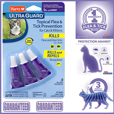 #ad ✅Flea Treatment Medicine For Cats Kittens Drops Meds Remedy Tick Control Topical $8.99