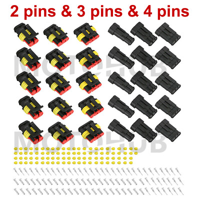 #ad 15 Kits 234 Pins Way Car Super Seal Waterproof Electrical Wire Connector Plug $10.89