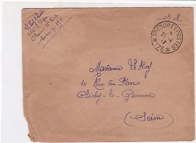 #ad France WW1 French Military 1917 Tresor Et Postes No 175 Cover Ref 30971 GBP 8.00