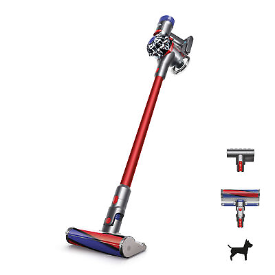 #ad Dyson V8 Fluffy Cordless Vacuum Red Certified Refurbished $224.99