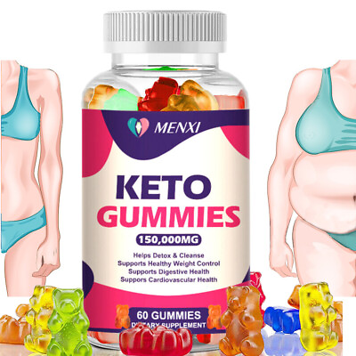 #ad Keto ACV BHB Gummies for Fat Burn Weight Loss Detox Keto Diet Pills 60 Pcs Gummy $13.46