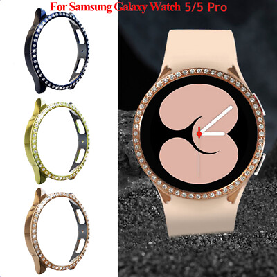 #ad Hard PC Diamond Protector Case Cover For Samsung Galaxy Watch 5 5 Pro 40 44 45MM $8.45