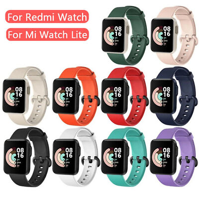 #ad Hot For Xiaomi Mi Watch Lite Replacement Sport Candy Red Black Color Band Watch $6.76