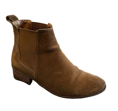 #ad Steve Madden Women#x27;s Dover Suede Leather Ankle Boots Chestnut Chelsea 7M $17.60