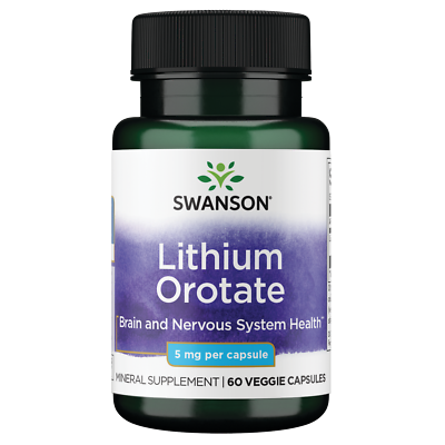 #ad Swanson Lithium Orotate Vegetable Capsules 5 mg 60 Count $9.39