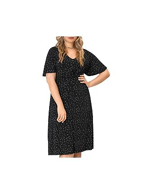 #ad LEOTA Womens Twist Front Flutter Sleeve Midi Dress $32.99