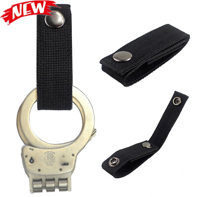 #ad Tactical 1quot; Duty Belt Molle Handcuff Strap Case Strong Snap Webbing Strap Holder $7.81