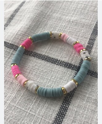 #ad Cute And Customizable Clay Bead Bracelets C $5.00
