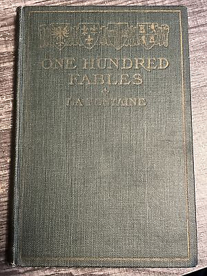 #ad Vintage 1906 One Hundred Fables La Fontaine Hard Cover French Language $21.95
