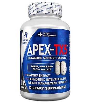 #ad APEX TX5 Weight Management Diet Pills with Peak Energy 120 White Blue Tablets $37.97