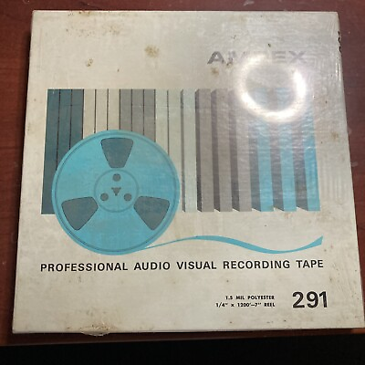 #ad Ampex 291 1 4quot; X 1200#x27; 7quot; Reel Professional Audio Visual Recording Tape Sealed $17.99