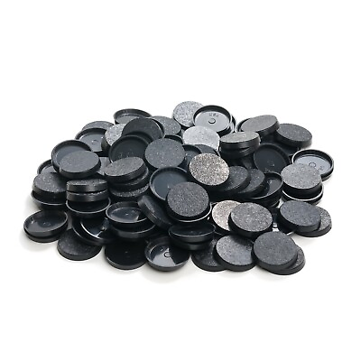 #ad Pack of 120 25 mm Plastic Round Bases Miniature Wargames Table gaming TEXTURED $8.99