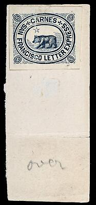 #ad Carnes amp; Co US Scott #35L7 Local 5c Stamp Used on Piece XF 4 Large Margins 1864 $300.00