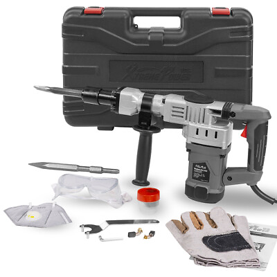 #ad XtremepowerUS Electric 1400W Demolition Jack Hammer w Point Chisel Bits Case $99.95