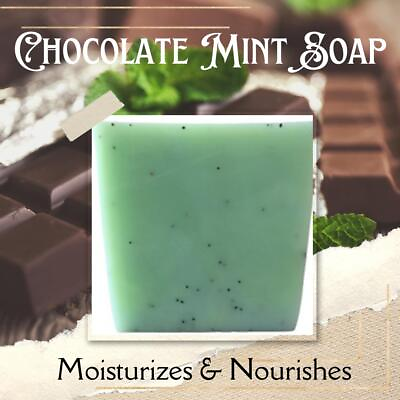 #ad Handmade Chocolate Mint Soap. $12.49