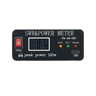 #ad 1.8MHz 50MHz Power Watt Meter SWR amp; Power Meter Peak Power 120W FM AM SSB SWR $56.99