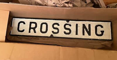 #ad Vintage American Railroad Sign Train Crossing Railroadiana Local Pick Up Only $450.00