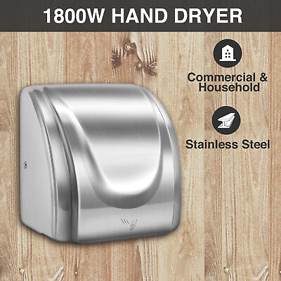 #ad Commercial Stainless Steel Hand Dryer Electric 1800W for Household Auto $94.07
