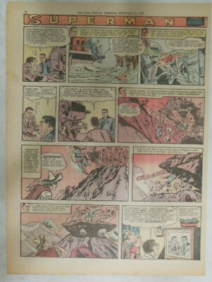 #ad Superman Sunday Page #934 by Wayne Boring from 9 22 1957 Size 11 x 15 inches $10.00