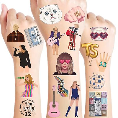 #ad Temporary Tattoos Gift For Fan Birthday Party Decorations 50Pcs Hand Face T... $15.72
