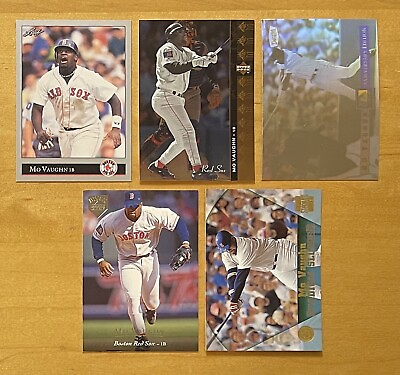 #ad Mo Vaughn Lot Of With Holo amp; Parallel Mixed Brands Boston Red Sox Baseball NM MT $1.79