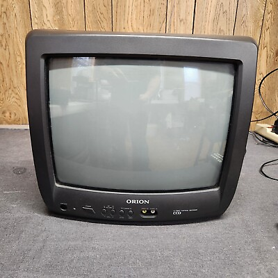 #ad Vintage Orion TV1334A 13quot; CRT TV Front Inputs Retro Gaming Tested $89.99