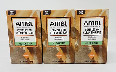 #ad PACK OF 3 Ambi Skin Care soap Complexion Cleansing Bar Gentle Cleansing 3.5 Oz $21.99