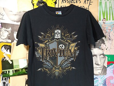 #ad Vintage Y2K Trivium Tour T Shirt 2006 N. American Tour Sz S Heavy Metal Band $18.00