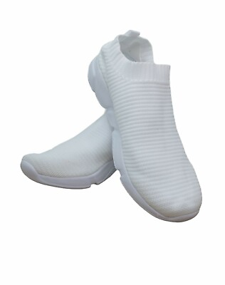 #ad Walking Womens White shoes lightweight elastic Comfort Running Sz 10 $20.00