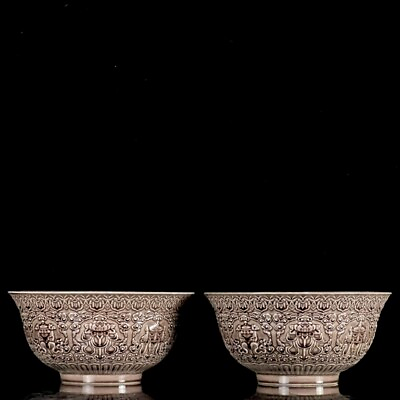 #ad 6“ China exquisite porcelain Qing Qianlong purple Eight Treasure Pattern bowl $272.00