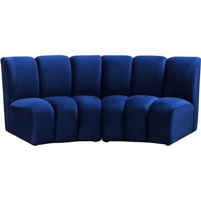 #ad #ad Meridian Furniture Infinity Navy Velvet 2pc. Modular Sectional $1313.16